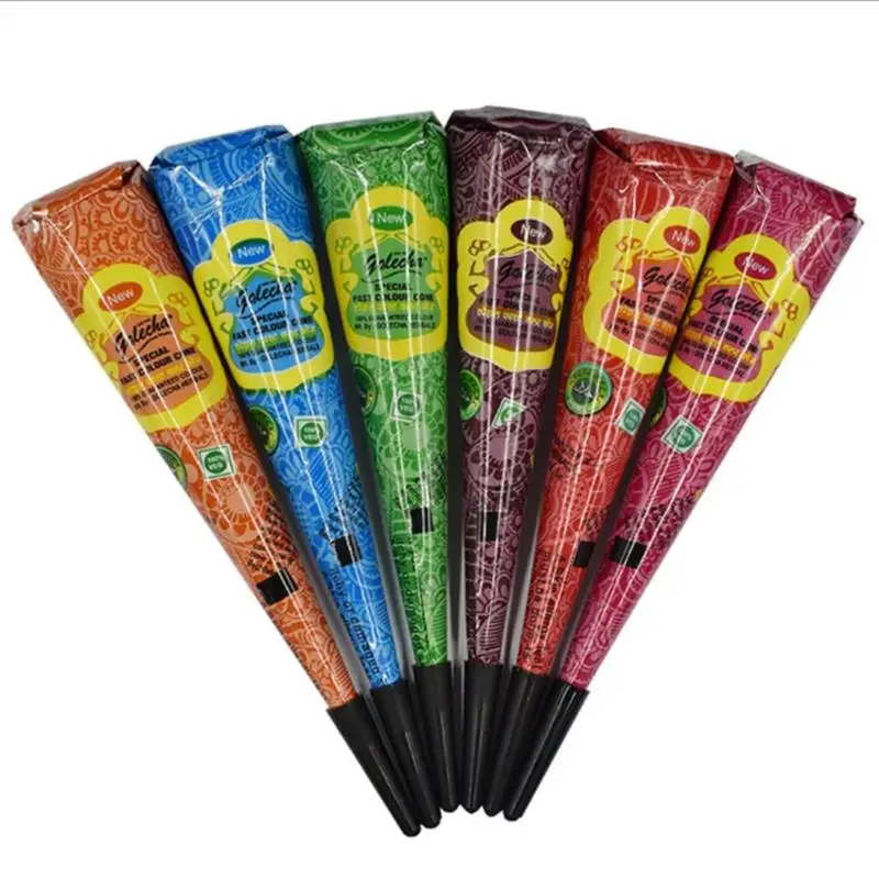 Natural professional Indian Henna Tattoo Paste Cone Body Paint Temporary Mehndi Henna Tattoo body art Sticker Mehndi Body Paint