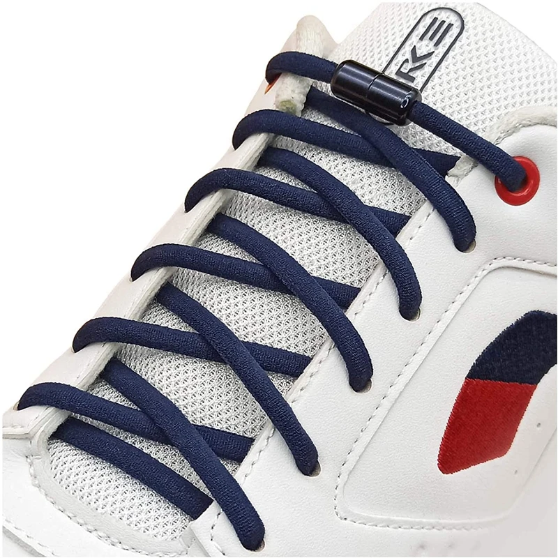 Elastische Schnürsenkel ohne Binden, Halbkreisförmig, für Kinder und Erwachsene, mit Metallverschluss, für Sneaker und Stiefel, Lazy Laces