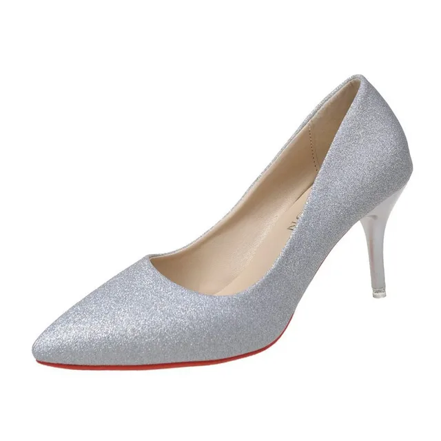 Shoes For Women 2022 Spring High Heel Pumps Sexy Foot Fetish Alternative Passion Sexy Red Bottom Pointed 10 CM Zapatos De Mujer sliver-7cm