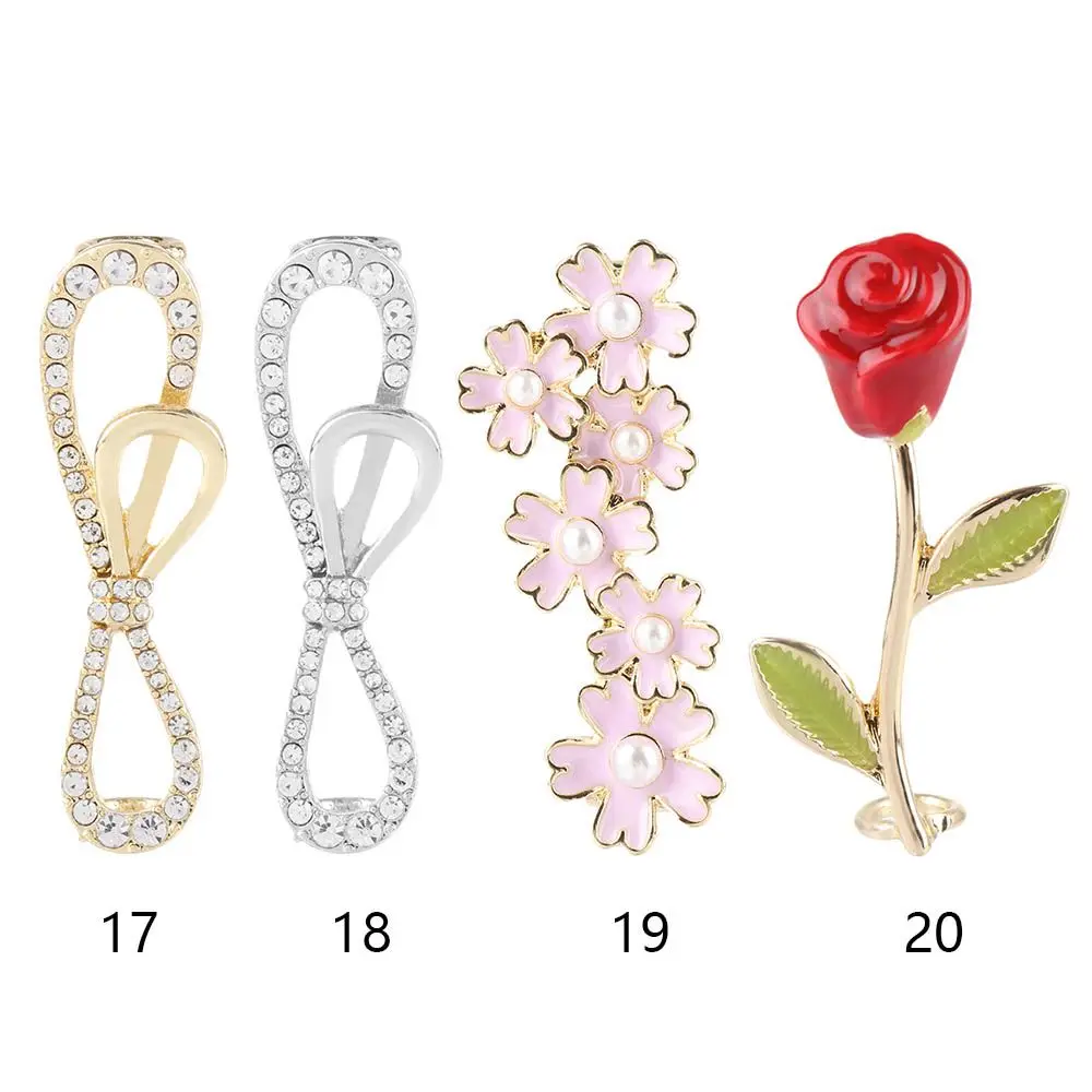 1/8pcs Rhinestones Pearl Casual Shoes Shoe Care & Accessories Shoes Accessory Shoe Charms Shoelaces Clips Decoration Clip
