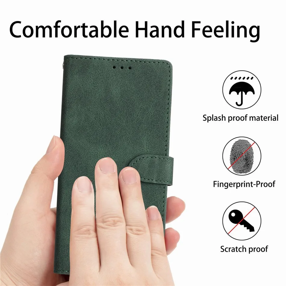Elegant Leather Wallet Holder Book Style Case - Classic Design and Premium Protection