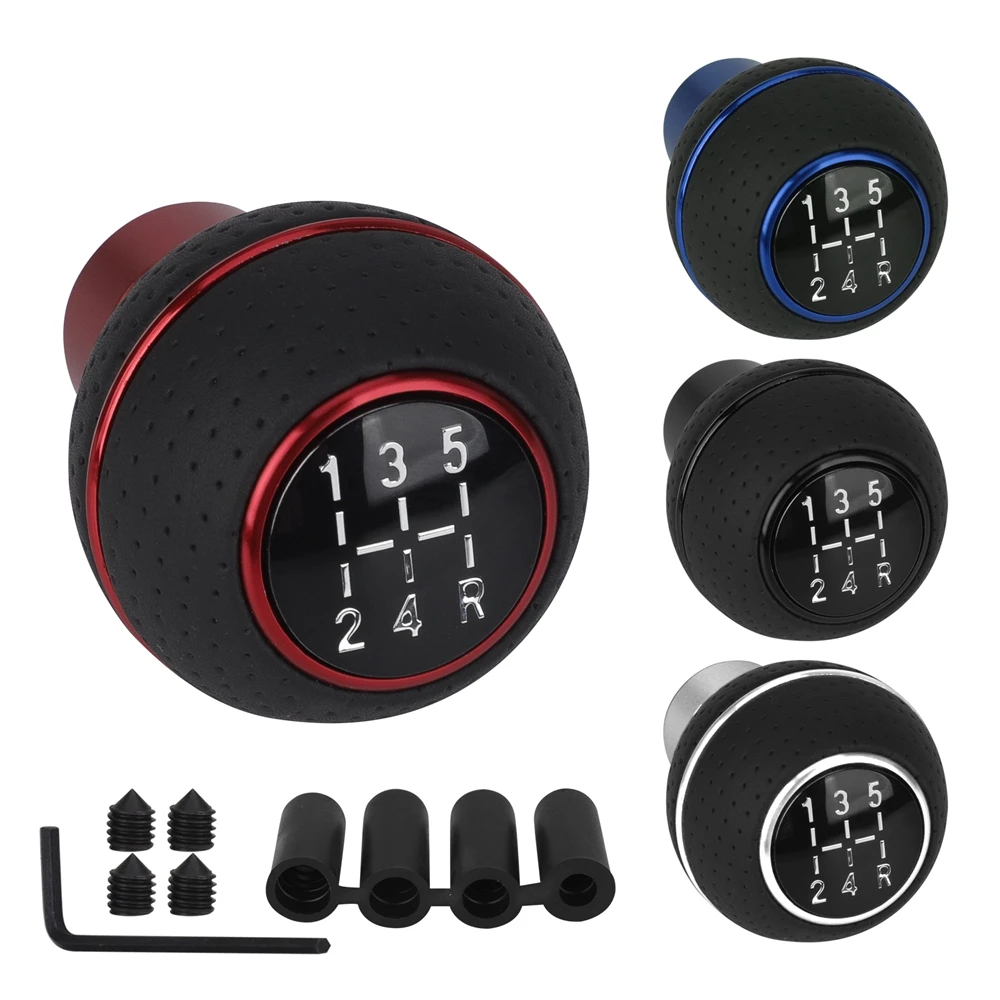 

MOMO Universal 5 Speed Leather Gear Shift Knob Manual Car Gear Stick Shift Knob Gear Stick Shift Knob For VW HONDA NISSAN VOLVO