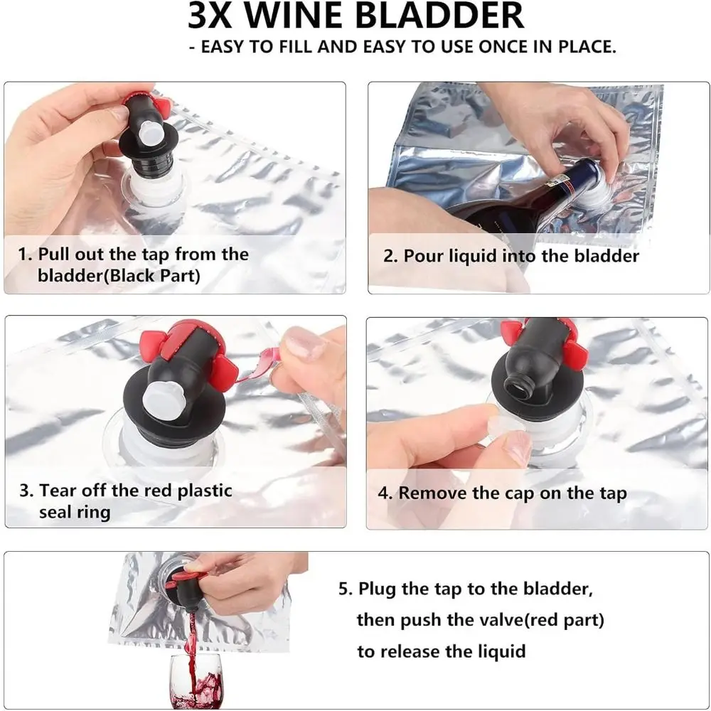 Red Wine Dispenser Tote Bag Multifunctional Travel Wine Dispenser Insulated Bag Go Out Leak-Proof Drink Carry