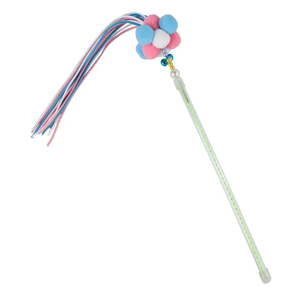 4pcs Pet Cat Stick, Cute Candy Color Ball Cat Stick, Fairy Cat Stick, Cat Toy, Pet Supplies  cat toys interactive  pet toys
