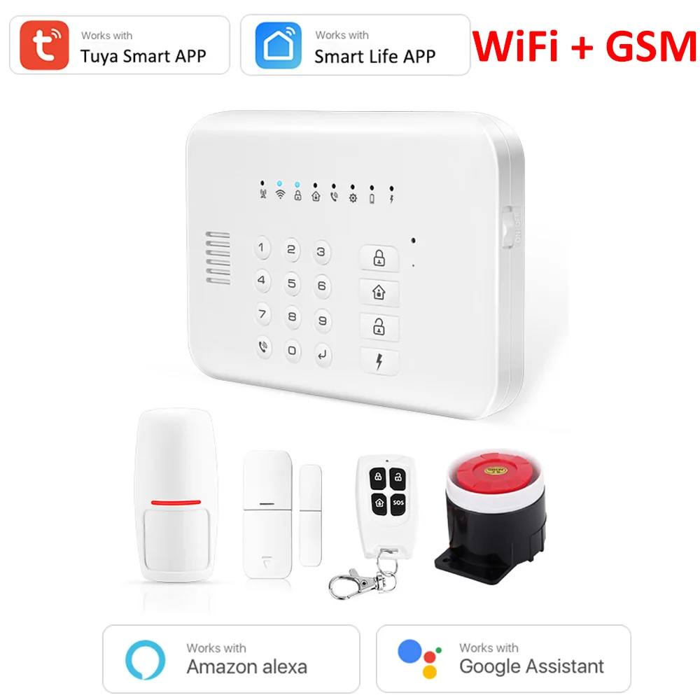 Security Alarms Home Wifi Kit Alarm Systems Security Home Tuya Smart Wifi Gsm Aliexpress