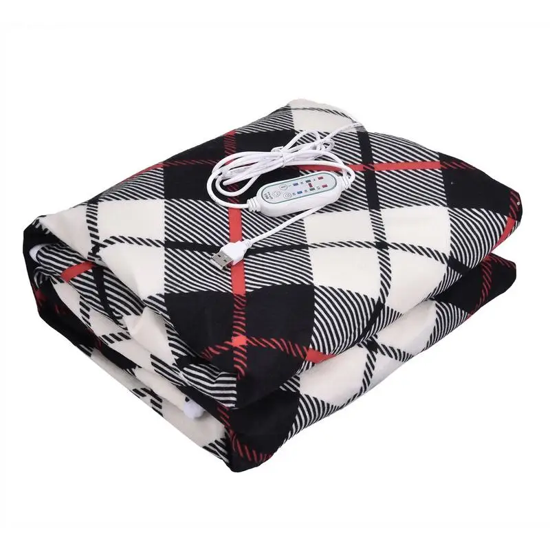 USB Electric Heating Blanket Warm Mink Red Plaid 3-speed Adjust Temperature  Soft Winter Heated Blankets And Throws For Elderly - AliExpress