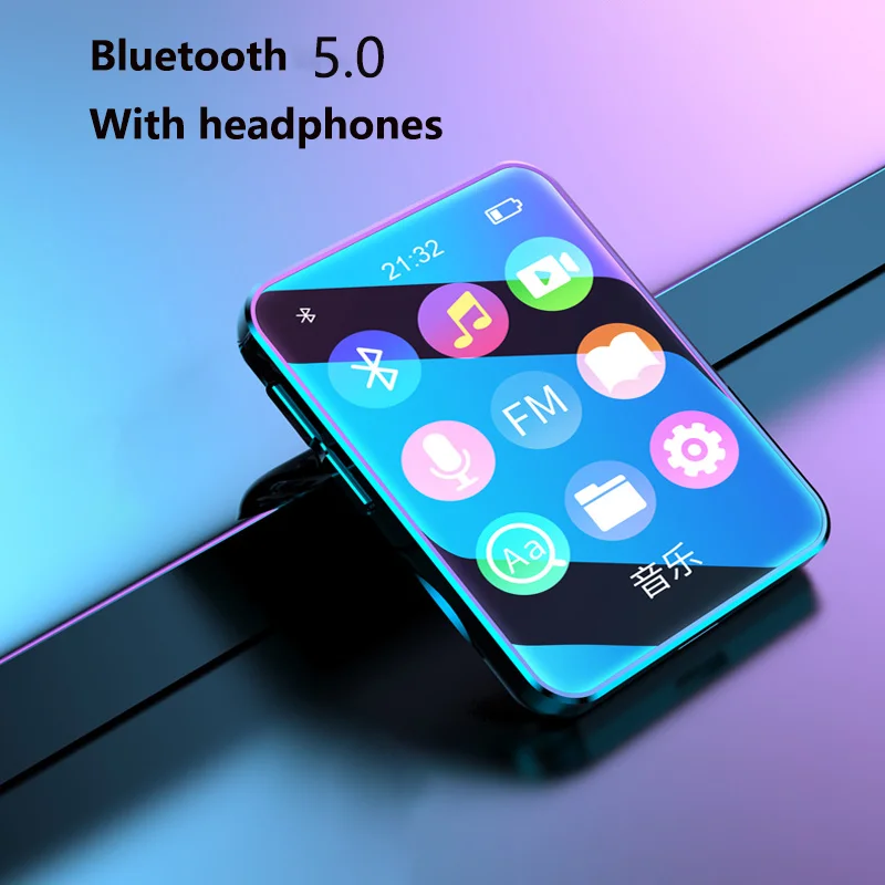 Bluetooth MP4 Player Full Touch Screen BT Walkman Music Player Novel Reading E-book Mp3 Video With Earphone