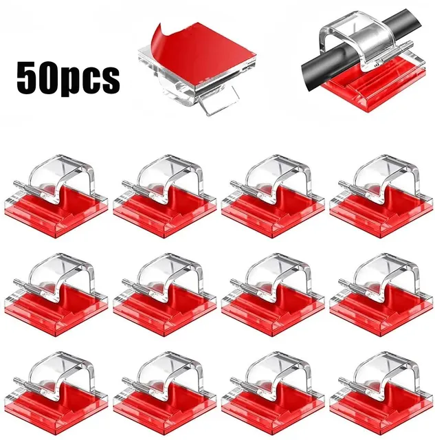 50PCS Cable Organizer Clips Cable Management Wire Manager Cord Holder