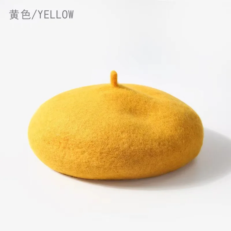 כובעי ברט לילדים בנות בגילאי 2-6 שנים (50-52 סמ) - ברט צמר צרפתי לילדה קטנה