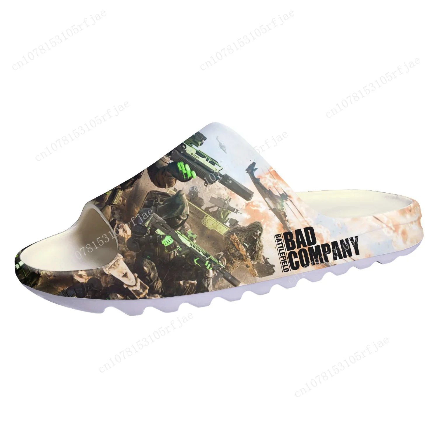 Battlefield Soft Sole Sllipers Hot Cartoon Game Mens Womens Teenager Home Clogs Fashion Light Custom Water Shoes on Shit Sandals