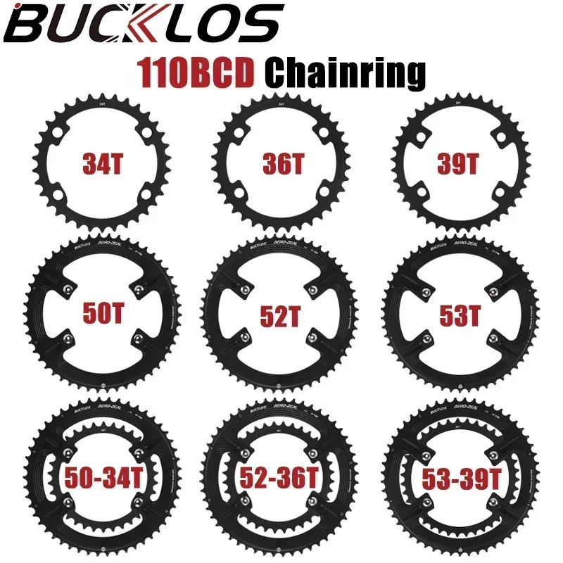 BUCKLOS Road Bike Chainring 110 BCD Double Speed 34T 36T 39T 50T 52T 53T Bicycle Chainwheel for SHIMANO Part road bike chainring