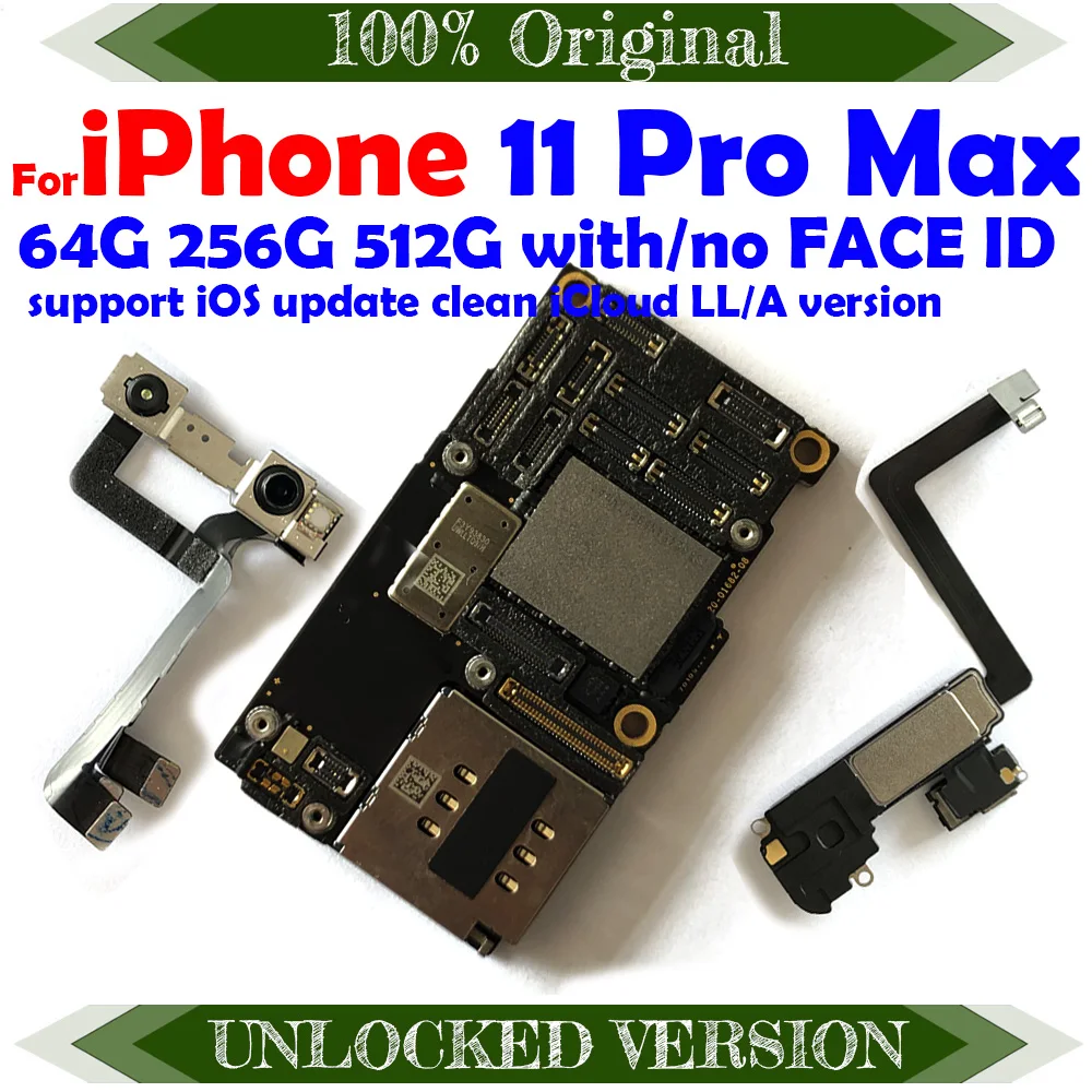 Spedizione gratuita scheda madre iCloud pulita funzionante per iPhone 11 Pro  Max con Face ID aggiornamento IOS supporto scheda logica principale 4G _ -  AliExpress Mobile