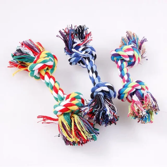 Dog Toy Pet Molar Bite-resistant Cotton Rope Knot for Small Dog Puppy Relieving Stuffy Cleaning Teeth Pet Chew Toys 3