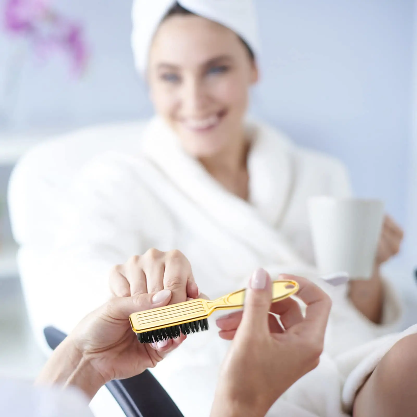 Manico in plastica per barbiere spazzola per la pulizia dei capelli morbidi per parrucchieri spolverino per il collo retrò rotto rimuovi pettine strumenti per lo Styling dei capelli