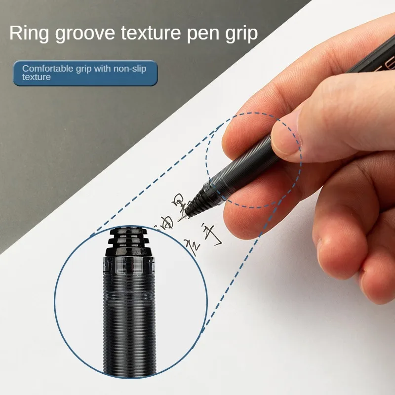 M & G 검정 젤 잉크 펜 및 리필 시험 서명 펜, 학생 시험 사무실용 액체 펜 세트, 0.5mm
