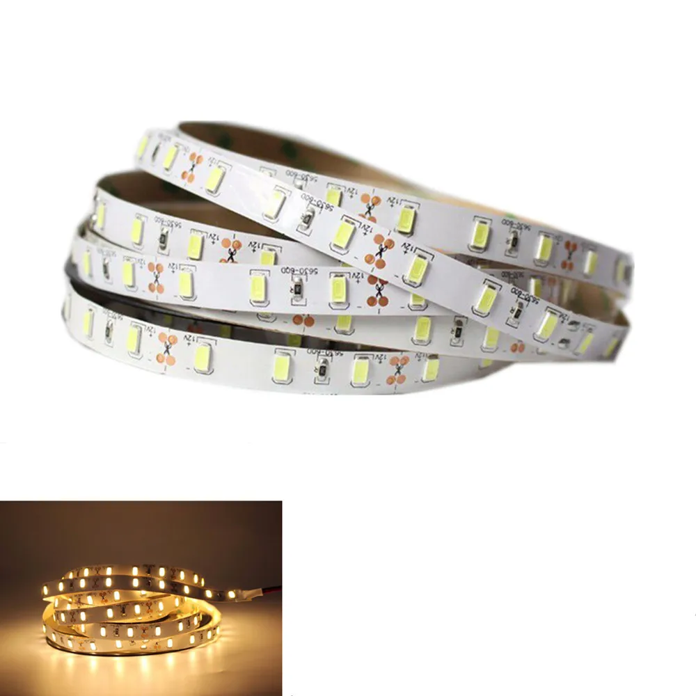 

5730 Flexible LED Light DC12V 60LED/m 5m/lot 300 leds Brighter than 5730/ 5630 LED Strip Waterproof / No Waterproof