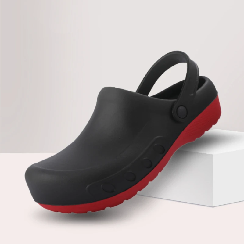 Chef Shoes for Men Summer Anti-slip Kitchen Shoes Comfortable Garden Clogs Waterproof Sandal Plus Size Beach Sandals Platform