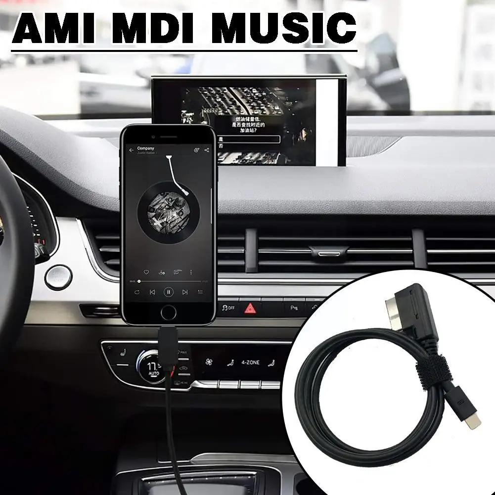 아우디용 음악 어댑터, VW MMI MDI 인터페이스, AMI 오디오 케이블, 아이폰 X 8 7 6S 6 플러스, 자동차 부품 Q9W6 호환