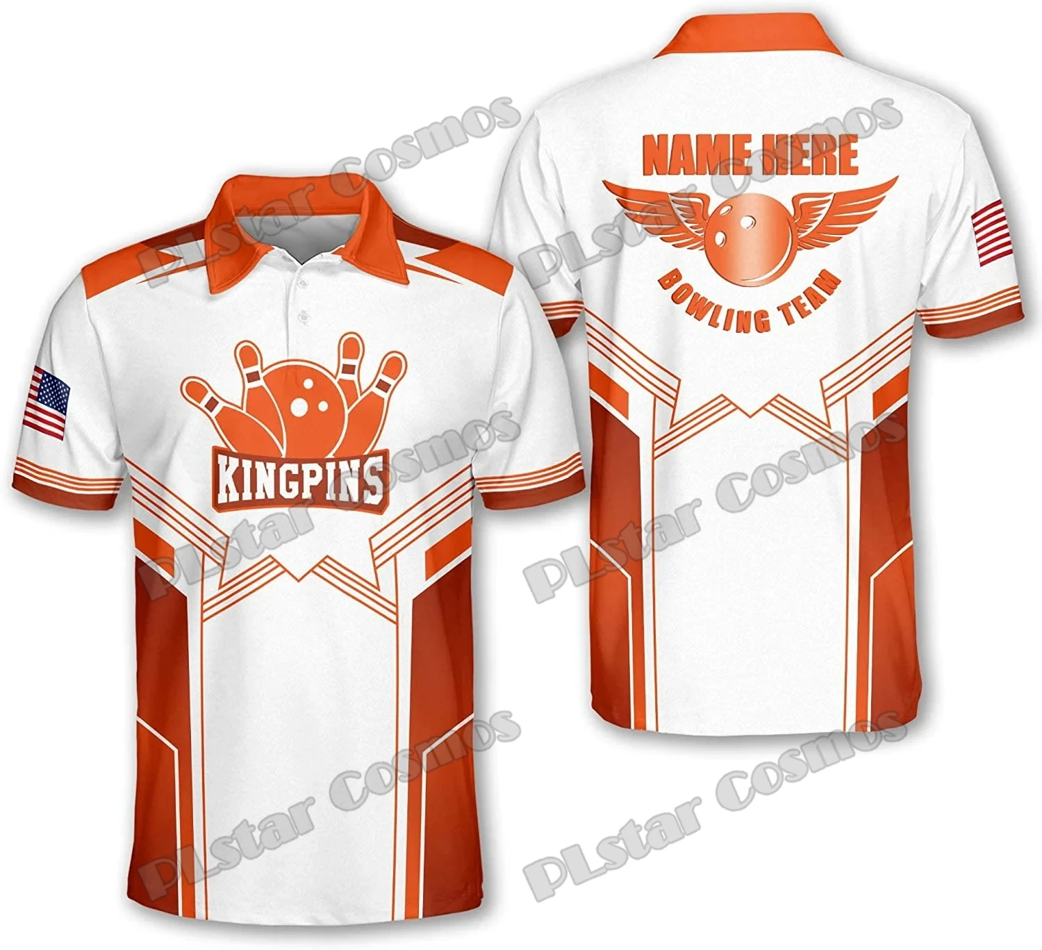 PLstar Cosmos Bowling Personalisierter Name 3D-gedrucktes Herren-Poloshirt Sommer Street Kurzarmshirt Geschenk für Bowlingspieler WK35 – Detail 22