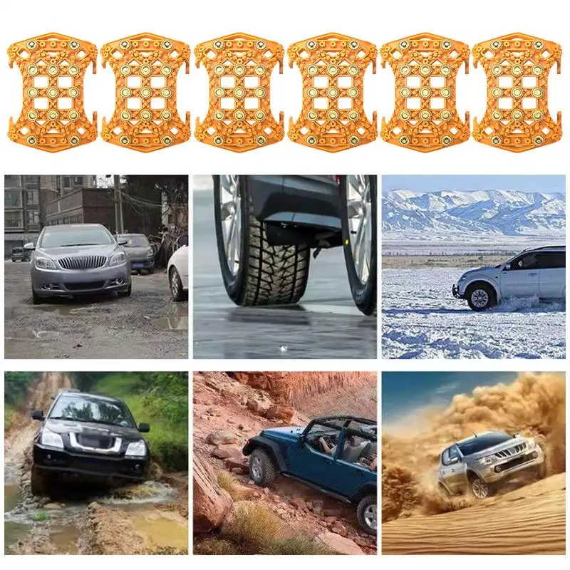 Car Snow Chains Heavy Duty Adjustable Snow Chains Reusable Portable Car For Pickup Trucks And Off-road SUV Tires
