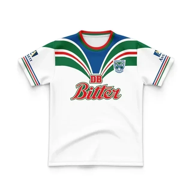 thumbnail image 1 of Camiseta de rugby de local/visitante/entrenamiento para niños de New Zealand Warriors 2024 - Talla para hombre: 16-26 (nombre y número impresos) Calidad superior, 1 of 5