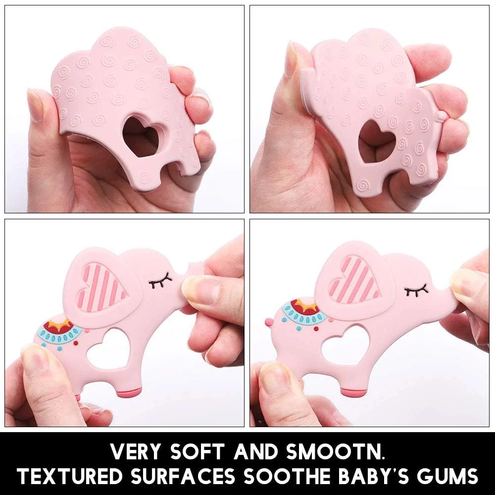 Newborn essential teething teethers, food-grade silicone material children's toys, teething relief, BPA-free, newborn baby gifts 5