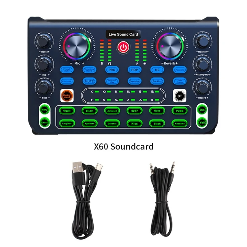 Live Sound Card Sound board Sound Effect Board Mixer for Live Broadcast