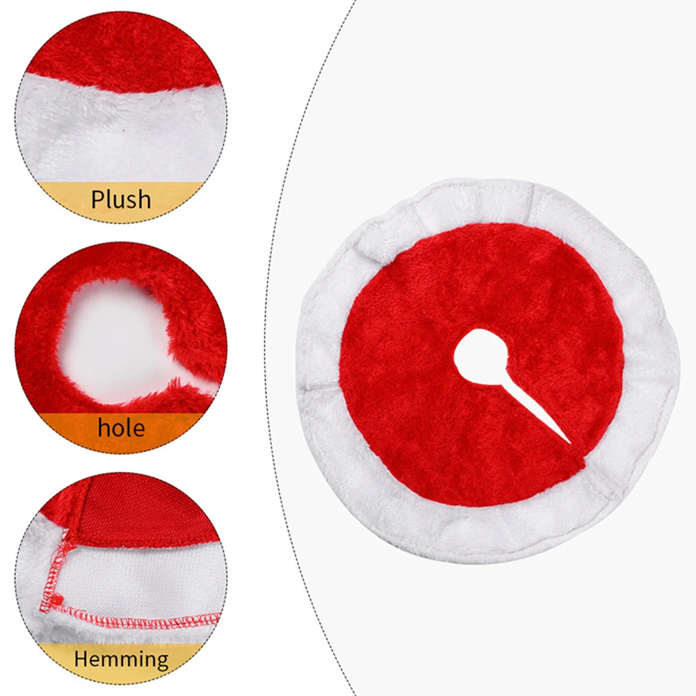 Xmas Tree Floor Mat Lightweight Soft Christmas Tree Foot Covers Long