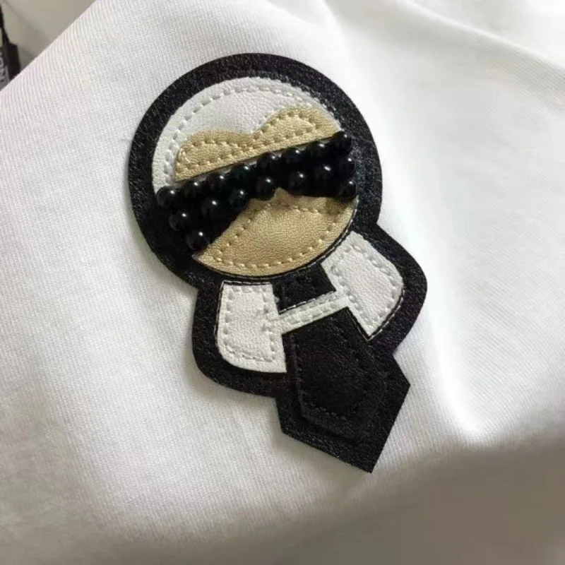 weather Embroidery Loose basic t shirt summer short Sleeve Simple T-shirts for Women harajuku Kawaii funny student tshirt