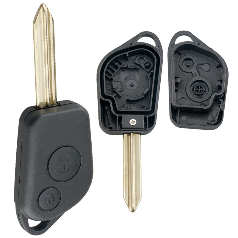 Guscio Chiave A Distanza Per Auto A Lama Non Tagliata A 2 Pulsanti Con 2 Microinterruttori Sostituzione Della Custodia Per Chiavi Automatica Adatta Pe