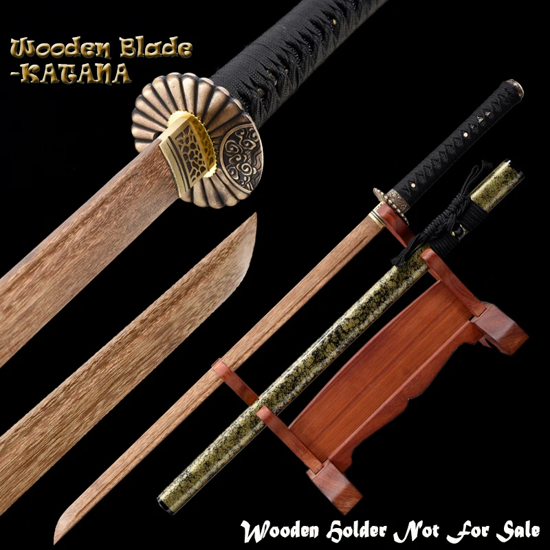 

High Quality Handed Wooden Sword, Katanas Japanese, Iaido Training Sword, Stage Props,Hard Wood Blade,Ninja‘s Sword, Straight