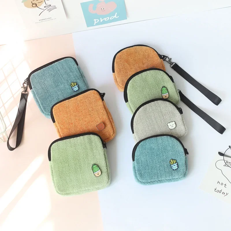 

Autumn and Winter New Mini Compact Portable Purse Cute Small Fresh Coin Holding Zipper Storage Bag