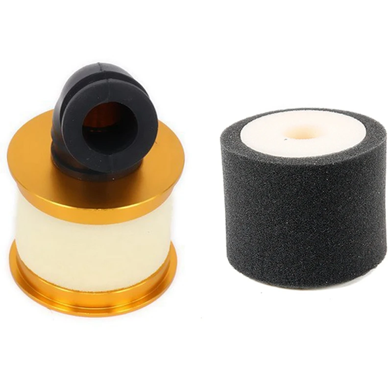 

Air Filter Sponge Open Alloy Aluminum 04104 for 1/10 RC Hobby Model Nitro Car,Gold & for 1/5 Baja Air Filter Foam