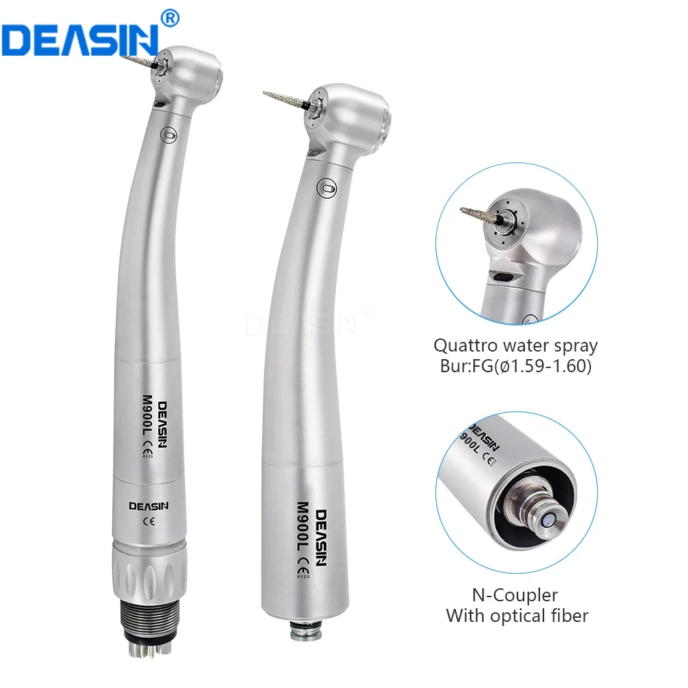 

Dental High Speed Handpiece Compatible For NSK Coupler 3X Power Torque Head Air Turbine with Ceramic Bearing Fiber Optic DEASIN