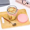 1pcs Overnight Oats Container Milk Fruit Salad Food Storage Glass Jars Portable Cereal Breakfast Cups Water Bottle Kitchen Item 5