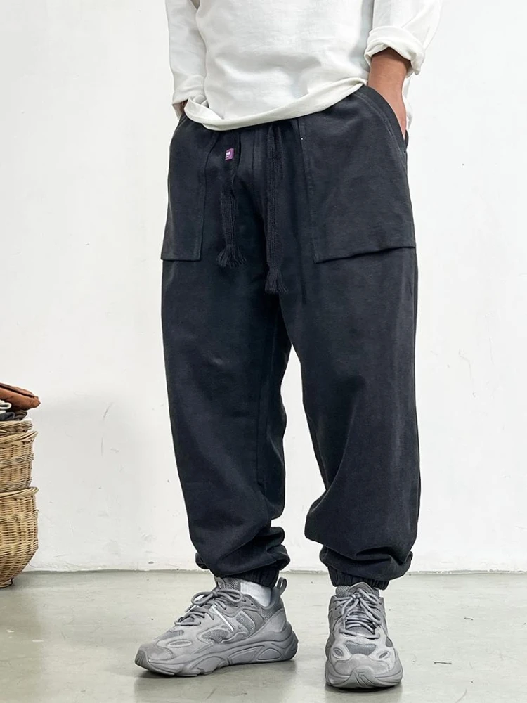 Plus Size Sweatpants For Men Streetwear Loose Mens Clothing Korean Fashion Baggy Jogger Pants Harajuku Trousers