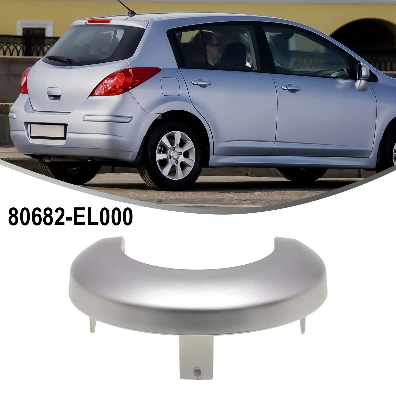 

Handle Cover Inside Door High-quality Practical Replacement Installation Silver For Nissan For Tiida 80682-EL000