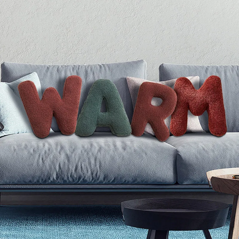 

26 English Letters Throw Pillows Home Bed Sofa Cushion Seat Pillow Car Pillow DIY Toys Kids Room Decorations Photo Props