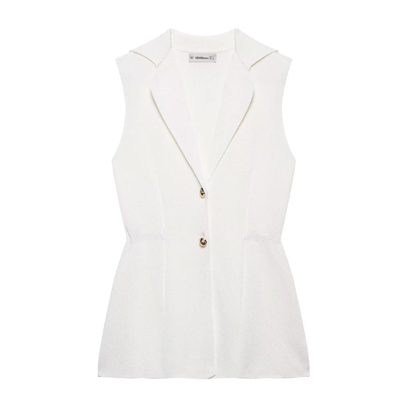 Zevity 2025 سترة نسائية عصرية بلون واحد مطوي الخصر...