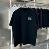 Summer Miu Wind Short Sleeve T-shirt Pure Cotton Men and Women Chest Letter Printing Loose Fashion New Fashion Brand Explosive 1