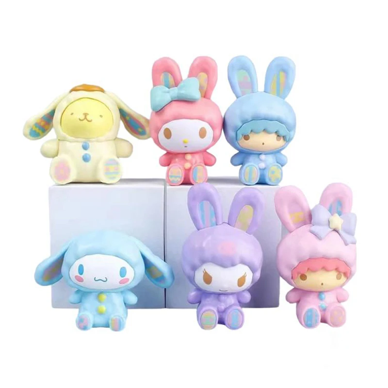 

Sanrio Series Kawaii Anime Figure My Melody Kuromi Cinnamoroll Pompompurin Rabbit Home Decorat Ornament Cute Toy Gift Model Doll
