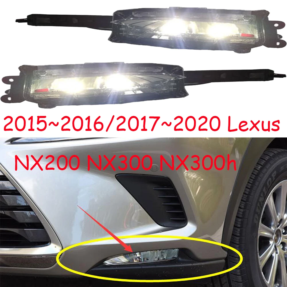 

Автомобильный бампер, фары для Lexus, дневсветильник NX200 NX300 NX300h 2015 ~ 2020y, светодиодные автомобильные аксессуары, фары для Lexus, противотуманные фары