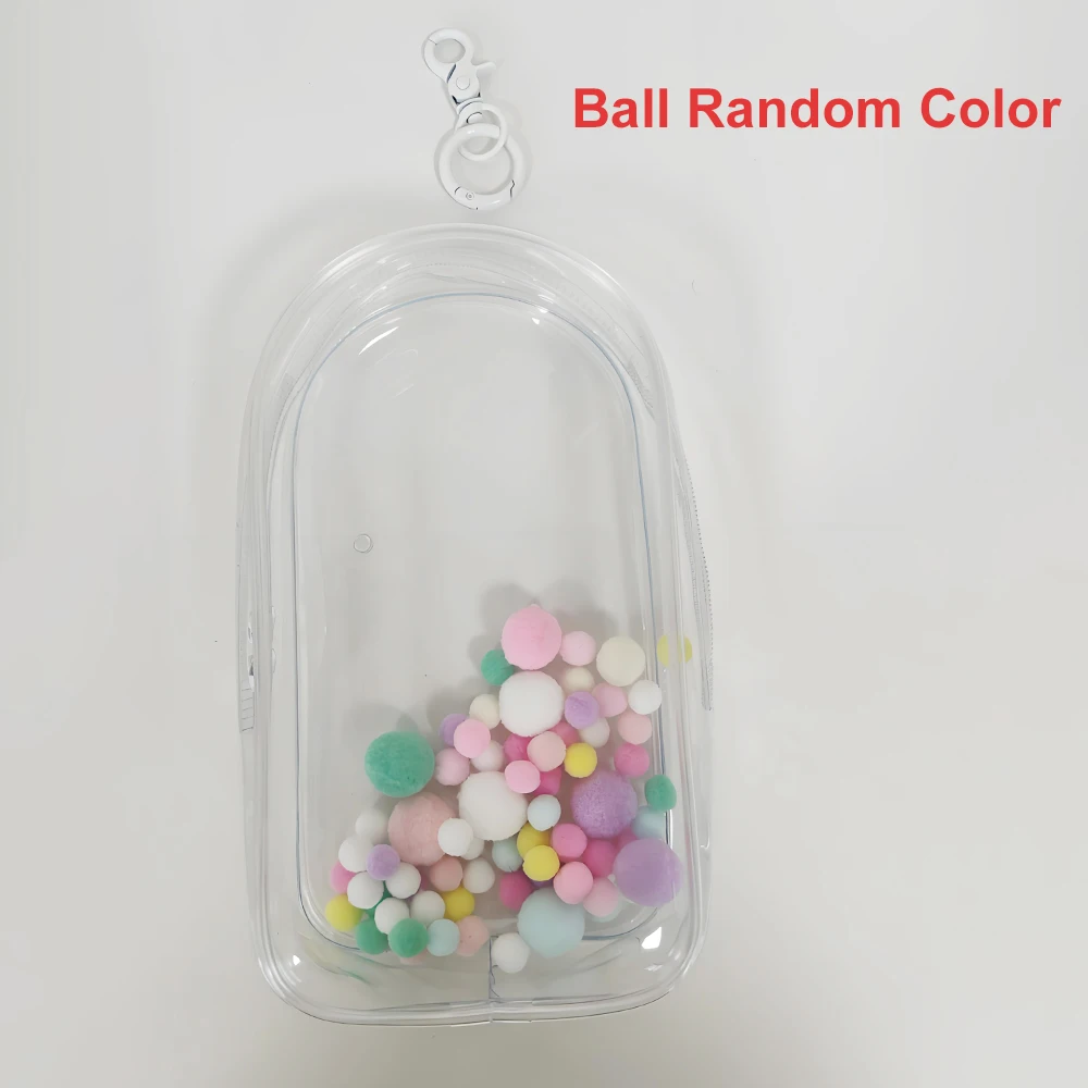 Colorful Pvc Transparent Out Bag Protector Case Organizer Box Keychain Doll Accessories for 17cm Dolls Outdoor Display Bag