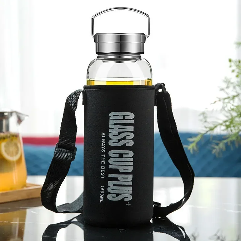 Bottiglia di acqua di vetro 1500ml acqua minerale bottiglia di vetro 1000 ml con
