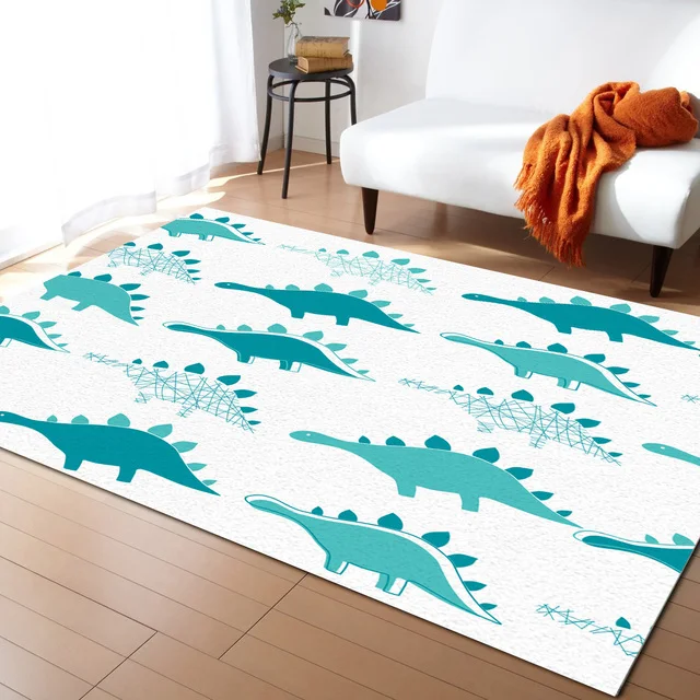 Cartoon Dinosaur Carpets for Living Room Home Decor Children's Room Anti-slip Crawling Mat Bedroom Bedside Foot Pad Doormat 6