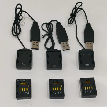 Set di 3 batterie originali e caricabatterie USB per drone RC 4DRC V2