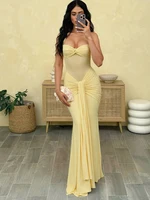 Nibber Halter Mesh Patchwork Dress Women Summer Trend Off Shoulder Backless Ruched Ribbon Midnight Prom Party Hipster Vestidos - Image 4