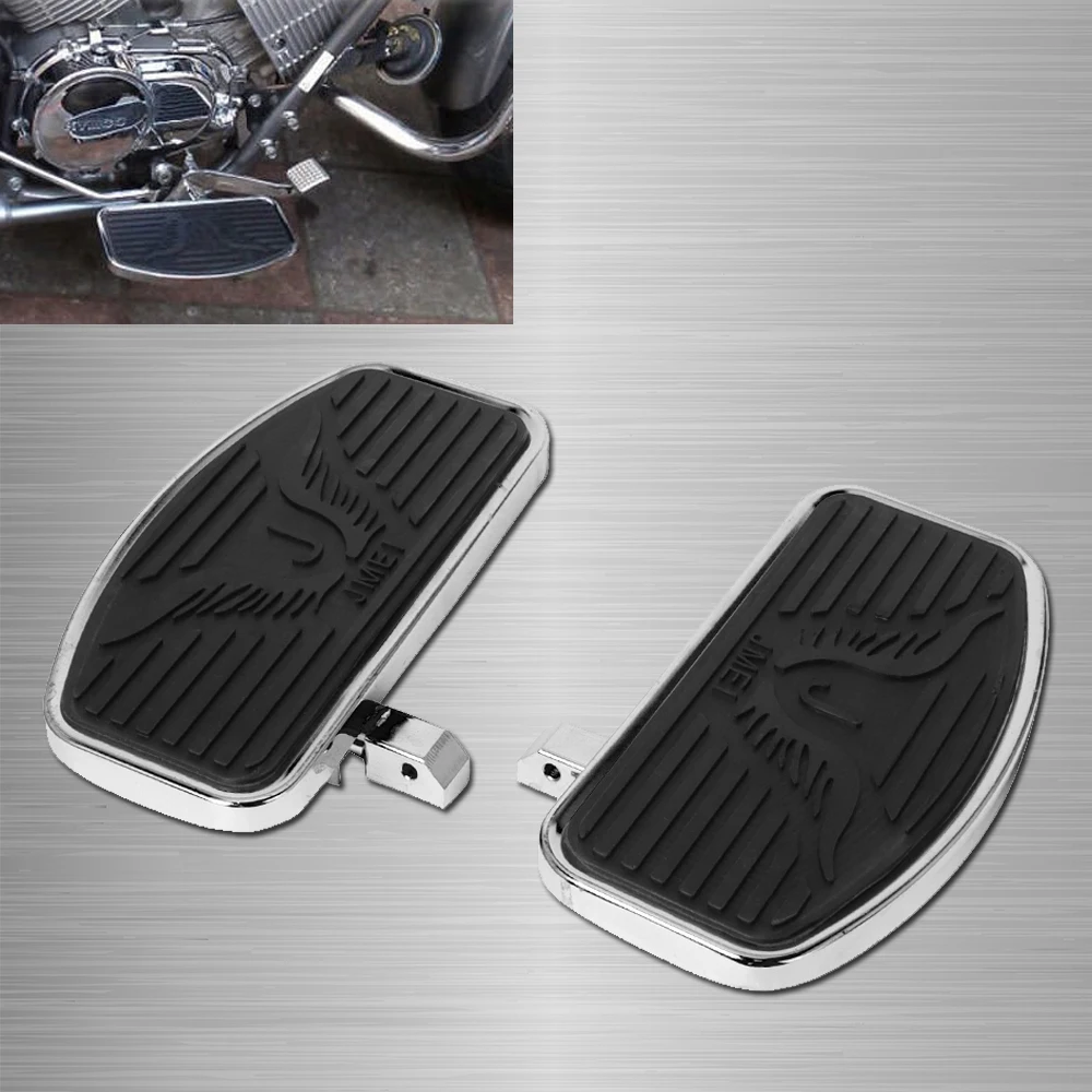 

For Honda Shadow For Yamaha Dragstar For KAWASAKI Vulcan Front Wide Footpegs Driver Motorcycle Foot Rider FootRest Floorboards