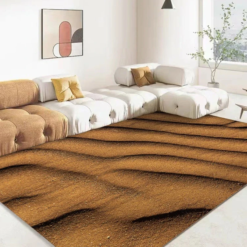 15 Sizes 3D Sand Desert Simulation Background Carpet rug for Living Room Bathroom Mat Bedroom Mat Home Decor Outdoor Rug floor mat