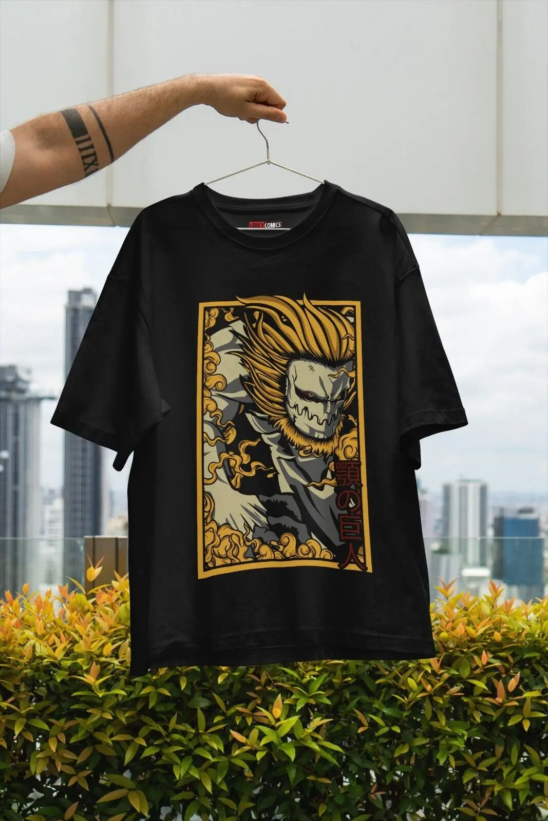 

Anime T-shirt Jaw Titan T-Shirt - Attack on Titans Anime Lover Gift Wear